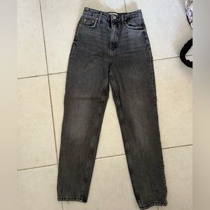 washed black zara jeans women’s 0